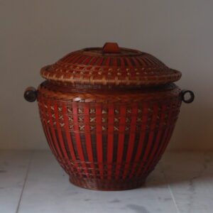 Vintage asiatisk bambuskurv